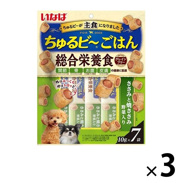 いなば ちゅるビーごはん 犬 ささみと焼ささみ野菜入り 総合栄養