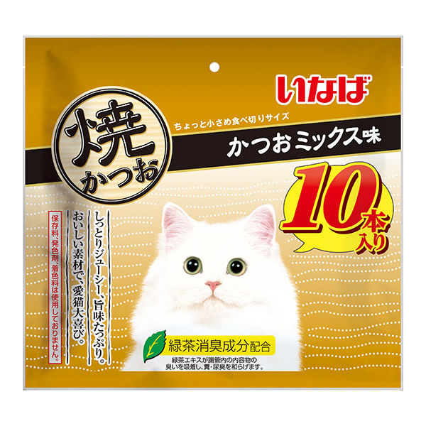 いなば 焼かつお 猫 かつおミックス味 10本入 1袋 キャットフード おやつ