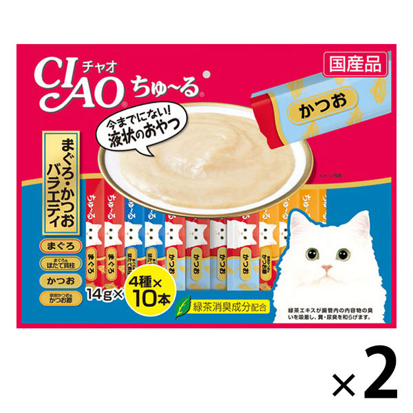 チャオ (CIAO) 猫用おやつ ちゅ~る グルメ まぐろ海鮮バラエティ 14グラム (x 120)