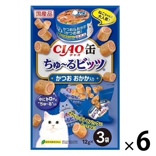 いなば CIAO チャオ缶ちゅ～るビッツ かつお おかか入り 国産（12g×3袋