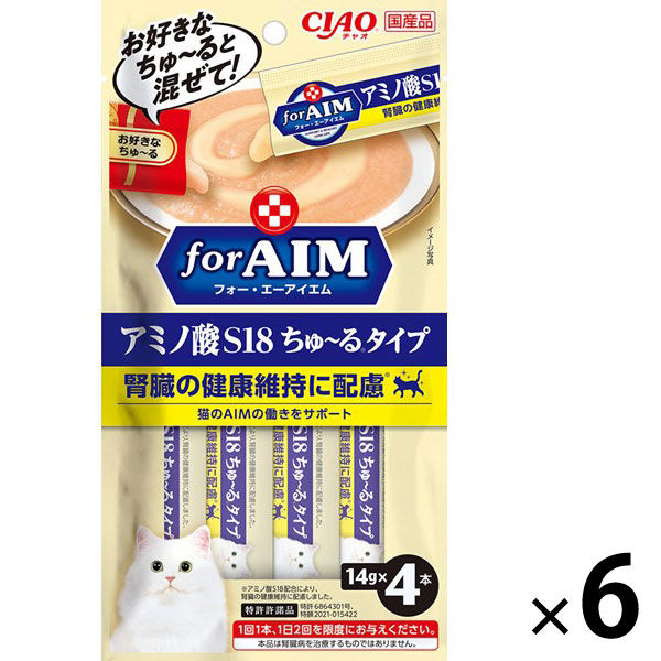 いなば CIAO チャオ for AIM ちゅーる アミノ酸S18 （14g×4本） 国産 6