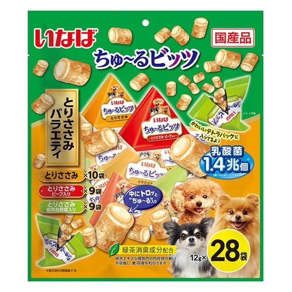 いなば 犬用おやつ ちゅ~る 総合栄養食 とりささみバラエティ 14グラム (x 40)