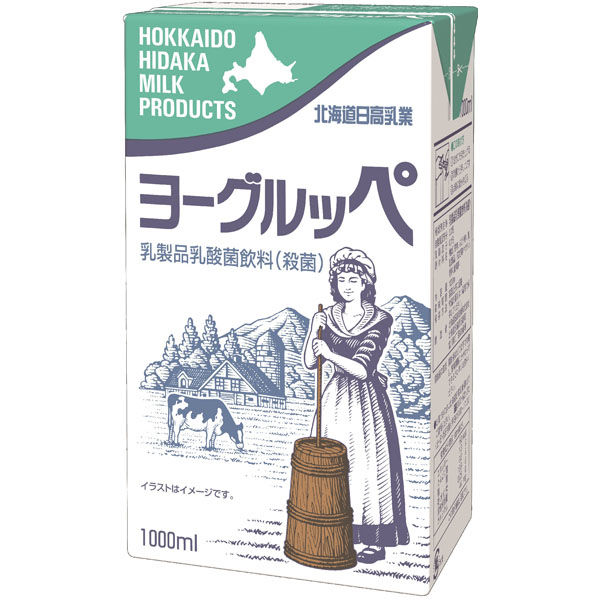 北海道日高乳業 ヨーグルッペ １Ｌ 141061 6個（直送品） - アスクル