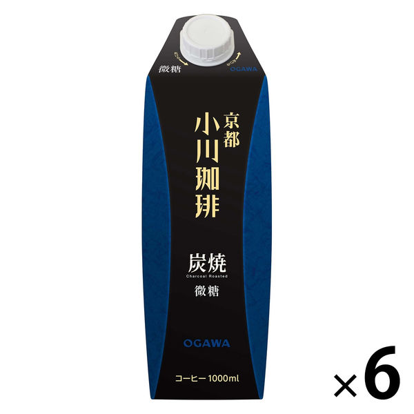 京都 小川珈琲 炭焼 微糖 1000ml 1箱（6本入）