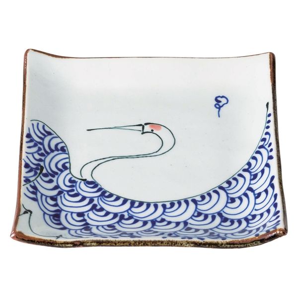 西海陶器 kotohogi 正角皿 鶴 19783 1個（直送品）