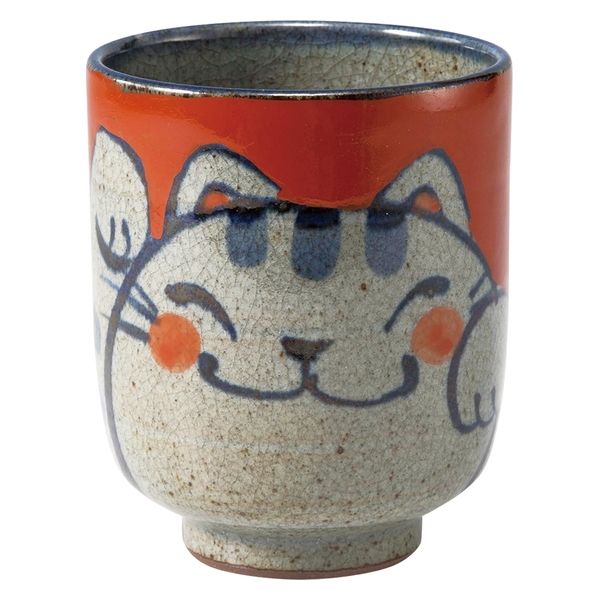 【大人気】【美品】猫屋染吉　猫　キャット　Cat　陶器　湯呑み　茶碗　骨董品 大人気】【美品】猫屋染吉 猫 キャット Cat 陶器 湯呑み 茶碗
