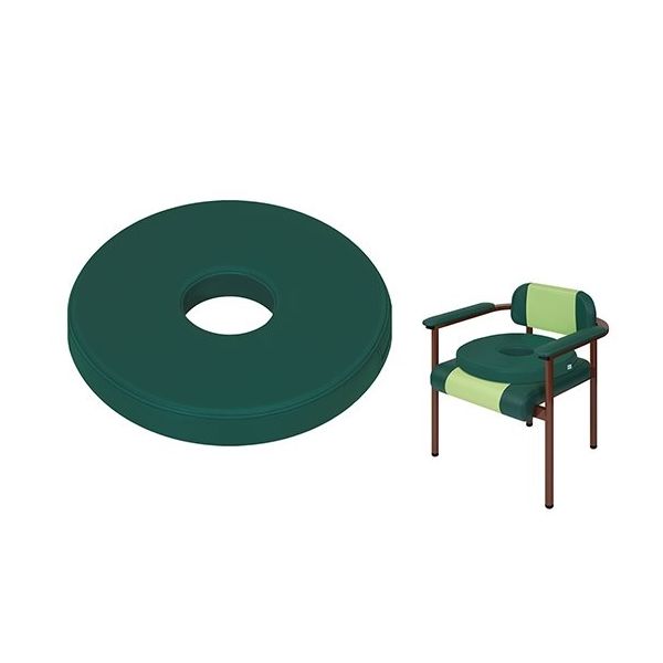 高田ベッド製作所 円座クッション 直径40×高さ5cm ライムグリーン TB-1449 1個 63-4411-24（直送品）