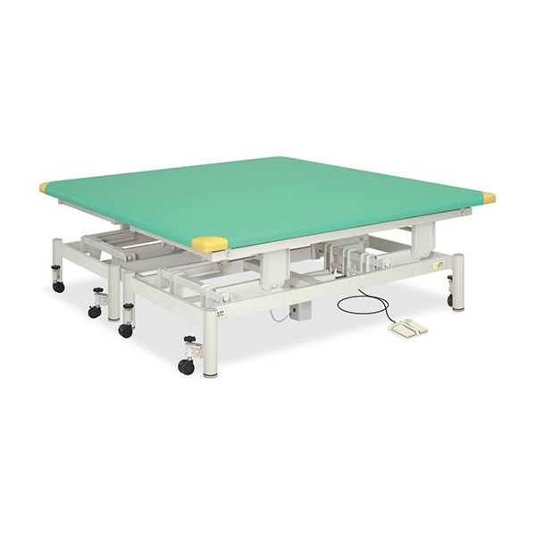 高田ベッド製作所 電動キングホーム 幅200×長さ190×高さ45~80cm チャ/ライトグリーン TB-1358 1個（直送品）