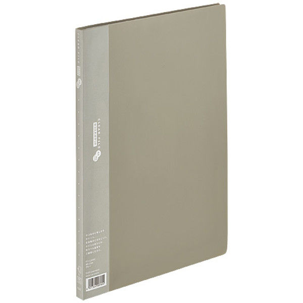 プラス クリアファイルA4S 40P グレー FC-124SI 1冊（直送品）