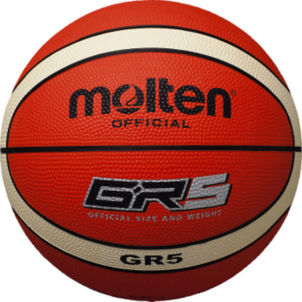 モルテン GR5 ゴムバスケットボール 5号球 オレンジ×アイボリー MT BGR5OI 1球