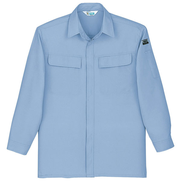 自重堂　制服百科　低発塵製品制電長袖シャツ　ライトブルー　ＬＬ　920（直送品）