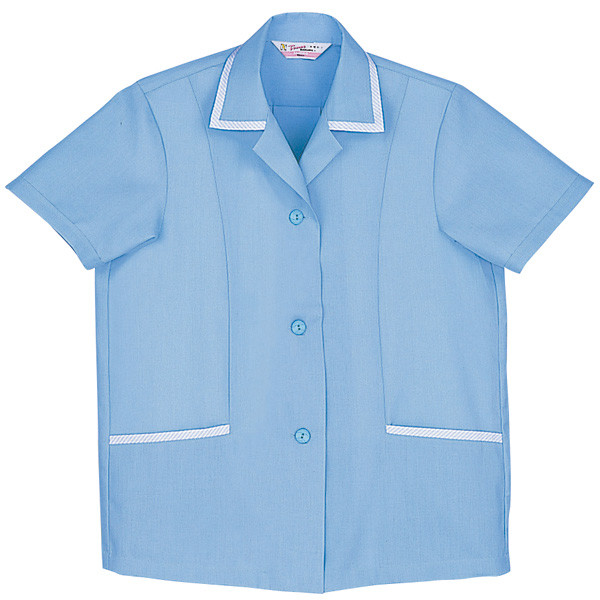 自重堂　制服百科　製品制電半袖スモック　サックス　５Ｌ　1200（直送品）