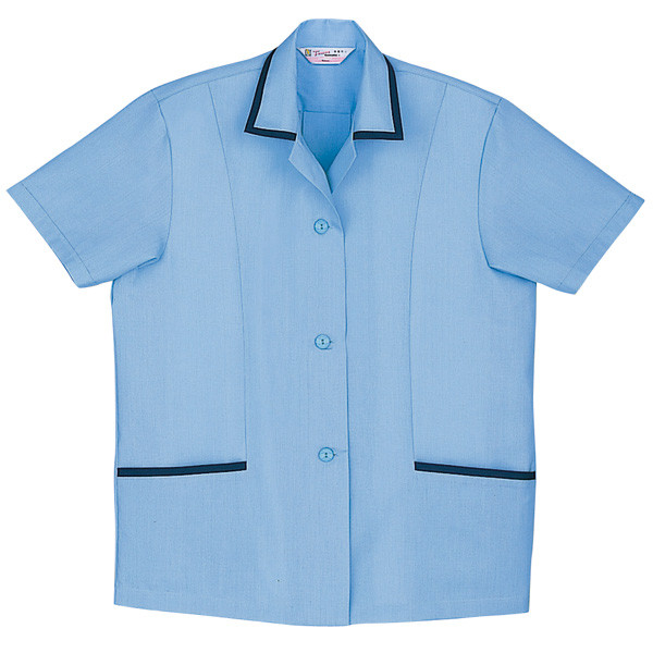 自重堂　制服百科　製品制電半袖スモック　サックス　Ｓ　1300（直送品）