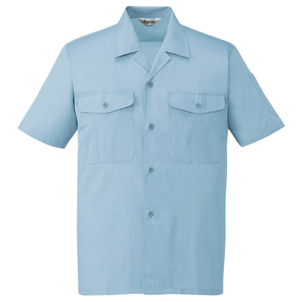 自重堂　制服百科　エコ製品制電半袖オープンシャツ　スカイグレー　ＬＬ　44334（直送品）
