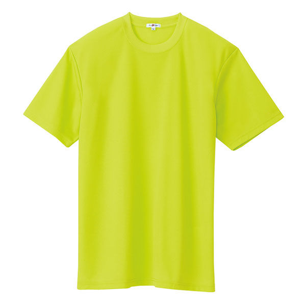 アイトス 吸汗速乾（クールコンフォート）半袖Tシャツ（ポケット無し）（男女兼用） ライム L AZ-10574-016 1着（直送品）