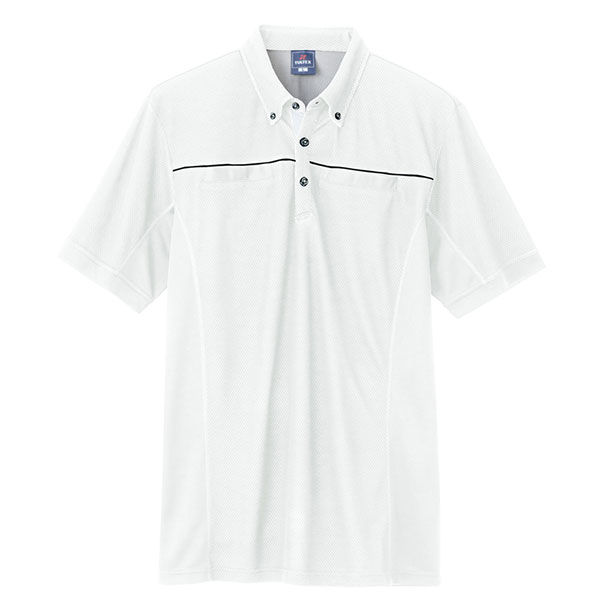 アイトス 半袖ポロシャツ（男女兼用） ホワイト LL AZ-551044-001 1着（直送品）