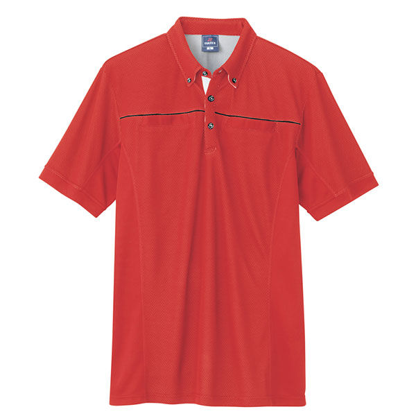 アイトス 半袖ポロシャツ（男女兼用） レッド SS AZ-551044-009 1着（直送品）