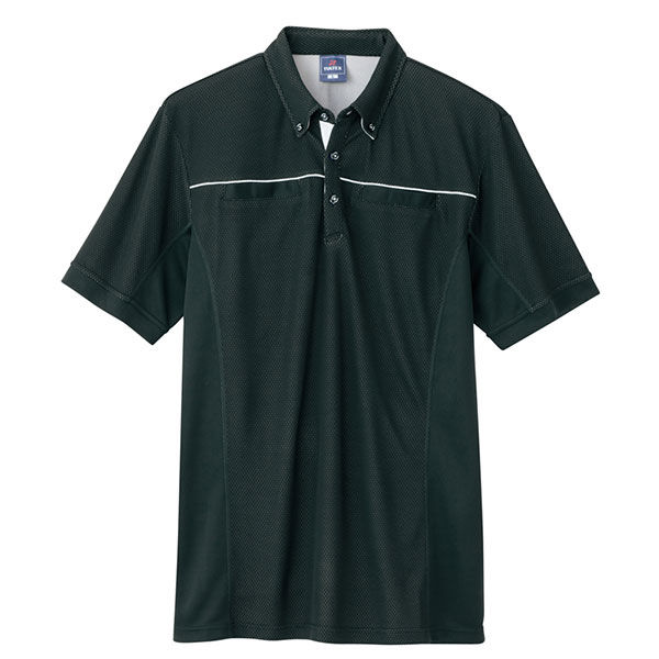 アイトス 半袖ポロシャツ（男女兼用） ブラック 5L AZ-551044-010 1着（直送品）