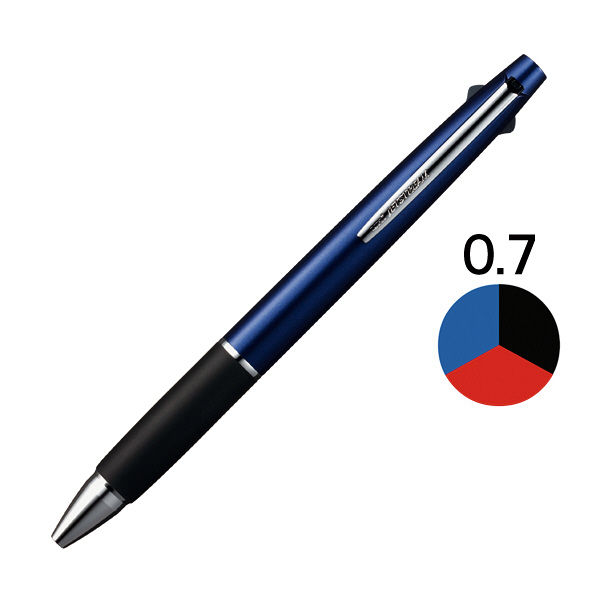 三菱鉛筆 ジェットストリーム ボールペン ネイビー軸 3色 0.7mm SXE3 