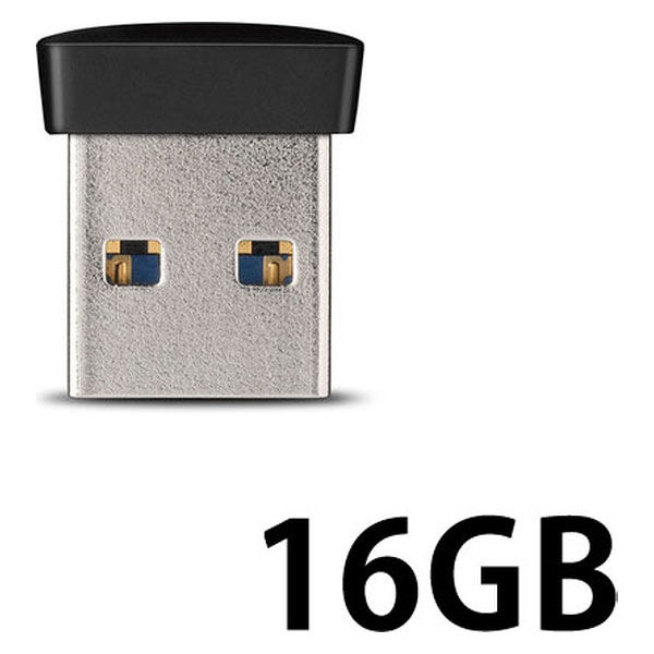 バッファロー ＵＳＢ３．０対応　マイクロＵＳＢメモリー　１６ＧＢ RUF3-PS16G-BK 1台