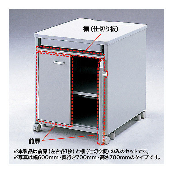 サンワサプライ eデスク（Pタイプ）用 前扉 ED-PFP45N 1個（直送品）