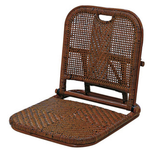 サンフラワーラタン 籐折りたたみ座椅子 C08HR 1台（直送品）
