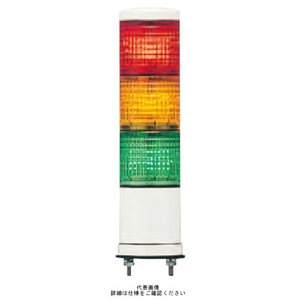 赤黄緑(クリアーグローブ) φ40 積層式LED表示灯(直付) 24V 3段 LOUGー24Wー3RYG LOUG-24W-3RYG 1個（直送品）