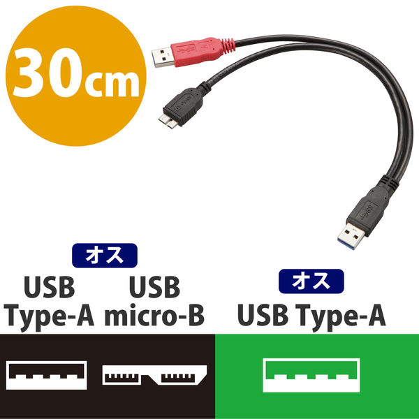 10個セット サンワサプライ USB3.0マイクロケーブル(A-MicroB)0.5m