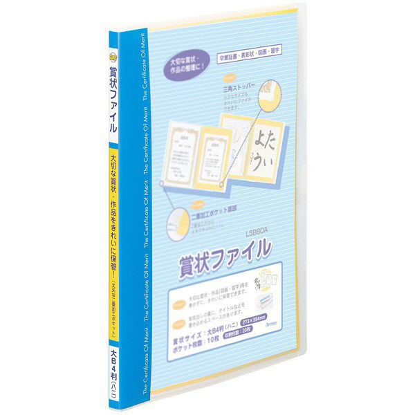 レイメイ藤井 賞状ファイル B4 ブルー LSB80A 2個（直送品）