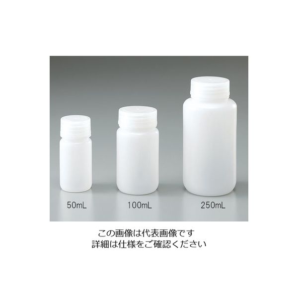 アズワン 広口瓶 1L HDPE製 50本(ケース販売) 1-4658-76 1箱(50本)（直送品）