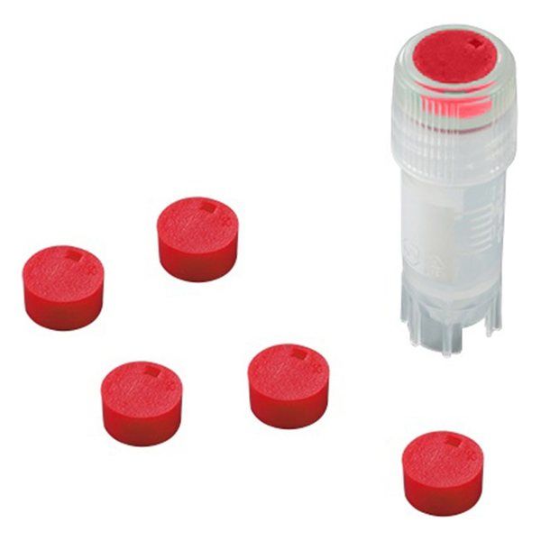 アズワン クライオバイアル用キャップインサート 赤 1袋(500本入) T312-3 1袋(500本) 2-3881-38（直送品）