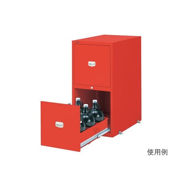 アズワン 耐震薬品庫(スチール製) 450×700×900mm赤 SPG-945R 1個 3-5346-24（直送品）