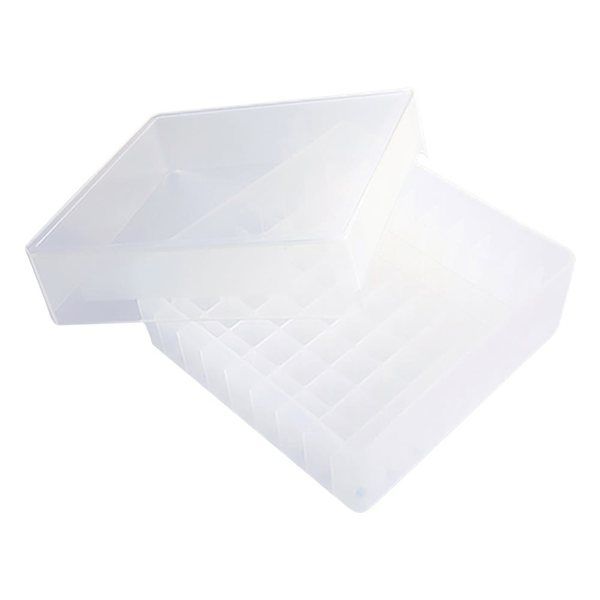 ストレージボックス HS120034 透明 130×130×47mm 81本収納 1袋(5個入) HS120034(トウメイ) 1袋(5個)（直送品）