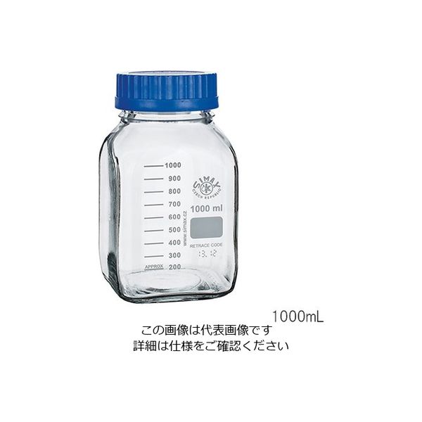 Kavalierglass 広口メディウム瓶 透明 500mL 2080M/500 1個 3-6004-01（直送品）