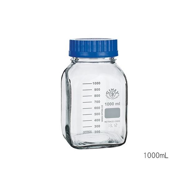 Kavalierglass 広口メディウム瓶 透明 2000mL 2080M/2000 1個 3-6004-03（直送品）