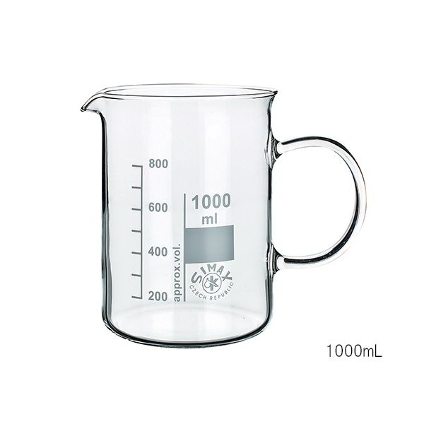 Kavalierglass ガラス手付ビーカー 600mL 154/600 1個 3-6008-03（直送品）