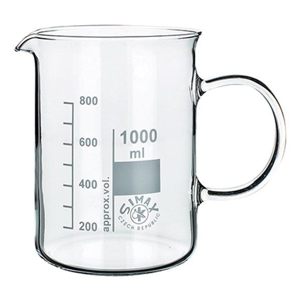 Kavalierglass ガラス手付ビーカー 1000mL 154/1000 1個 3-6008-04（直送品）