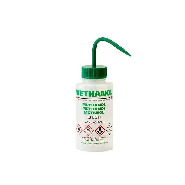 アズワン 薬品標識広口洗浄瓶 (Azlon) 250mL メタノール WGW532VTML 1本 3-6121-05（直送品）