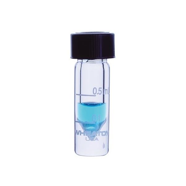 アズワン ミニバイアル オープントップキャップ 1mL 目盛 あり 1箱(12本入) W986294NG 1箱(12本) 3-6292-03（直送品）