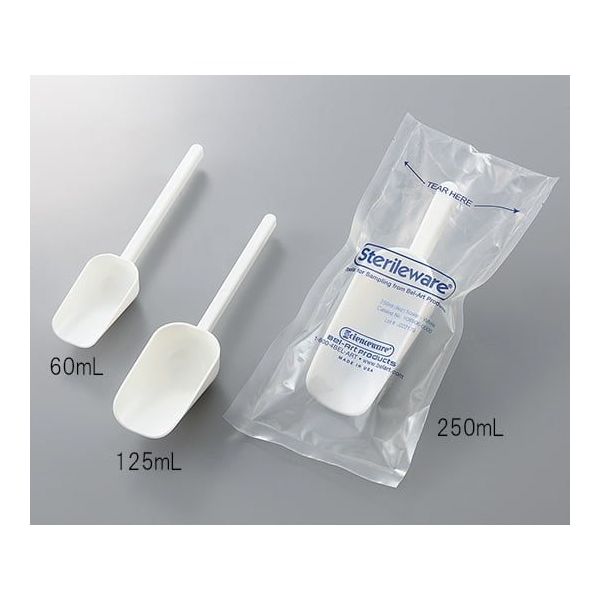 アズワン 滅菌サンプリングスコップ 250mL 1箱(100個入) 3-6361-03 1箱(100個)（直送品）