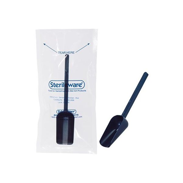 アズワン 滅菌サンプリングスコップ 金属探知反応タイプ 60mL 1箱(100個入) 3-6362-01 1箱(100個)（直送品）