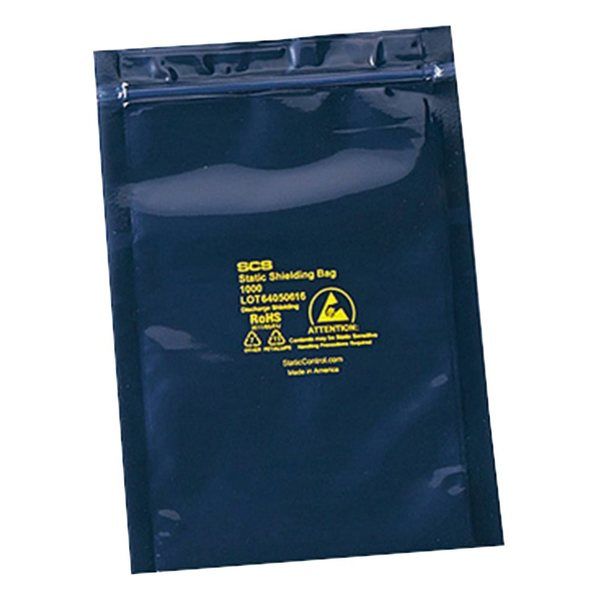 ESDシールドバッグ(4層タイプ) ジッパー付き 250×350×0.076 1箱(100枚入) 3-6921-10 1箱(100枚)（直送品）