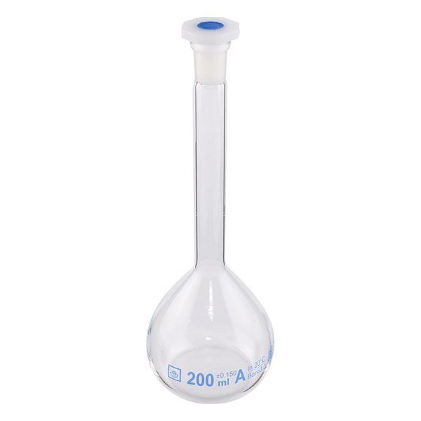 アズワン メスフラスコ樹脂栓付き 200mL 3-6958-06 1個（直送品）