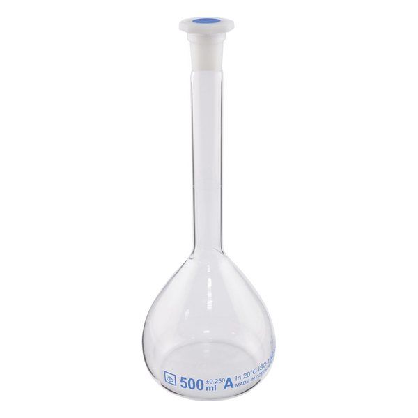 アズワン メスフラスコ樹脂栓付き 500mL 3-6958-08 1個（直送品）