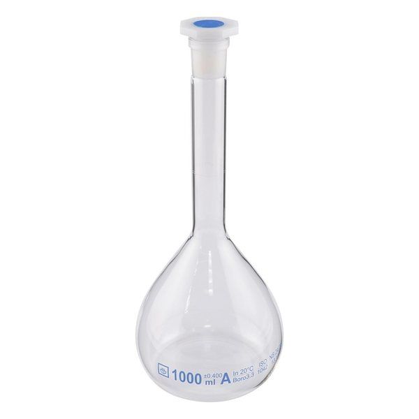 アズワン メスフラスコ樹脂栓付き 1000mL 3-6958-09 1個（直送品）