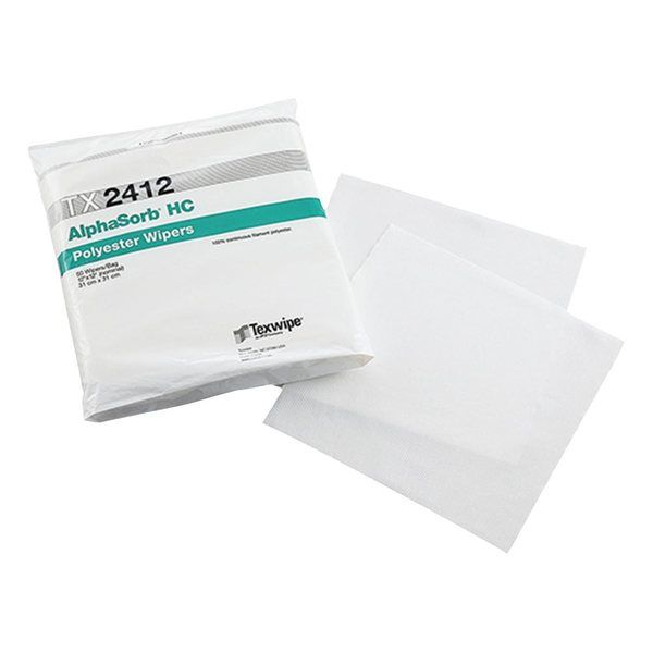 アズワン アルファソーブワイパー AlphaSorb(R) 310×310mm 1袋(50枚×2袋入) TX2412 1袋(100枚)（直送品）