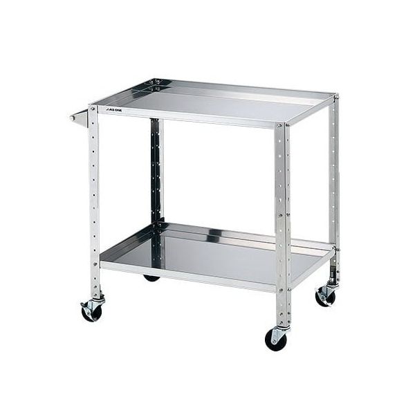 アズワン ステンレスヘビーワゴン 枠付きラージ 2段 3-1557-03 1個（直送品）