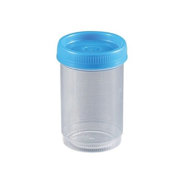 伸和 食品検体容器 120mL 青 1箱(1個×100袋入) 2-3259-04 1箱(100個)（直送品）
