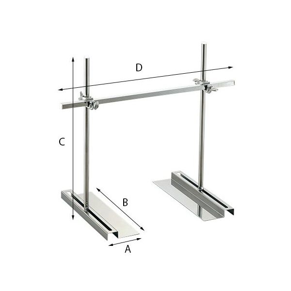 ヤマナカ ヒータースタンド 角型スタンド・ワイドタイプ WB200 W800 1個 2-793-21（直送品）