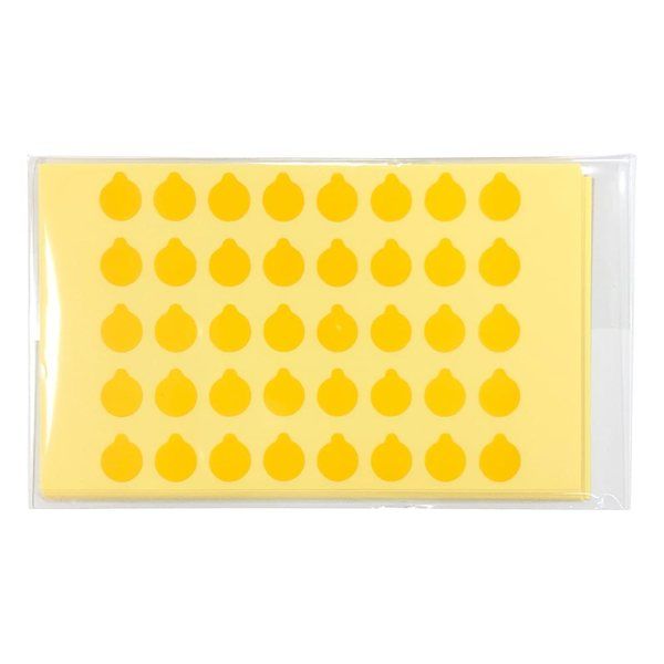 アズワン ラボ用マーキングラベル 丸型 φ9.5 黄 1袋(40枚×10シート入) 3-5379-04 1袋(400枚)（直送品）